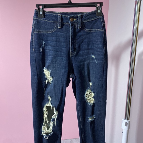 Fashion Nova Jeans 3 distressed high waist skinny summer spring - Picture 5 of 8